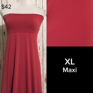 Solid Red Maxi